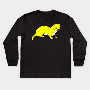 Yellow Weasel Kids Long Sleeve T-Shirt